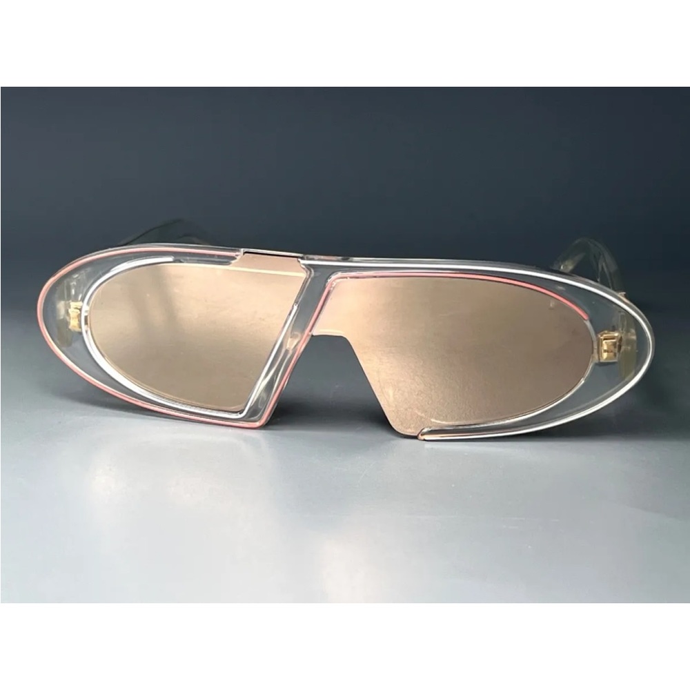 CRISTIAN DIOR -OBLIQUE PLASTIC FRAME WITH GOLD METAL LOGO W/ Case
